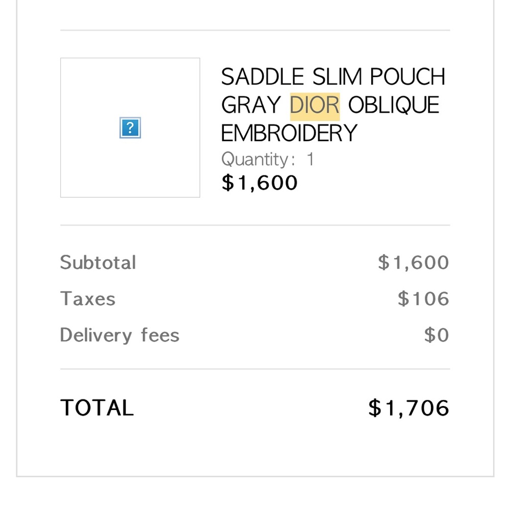 COPY - Dior bag